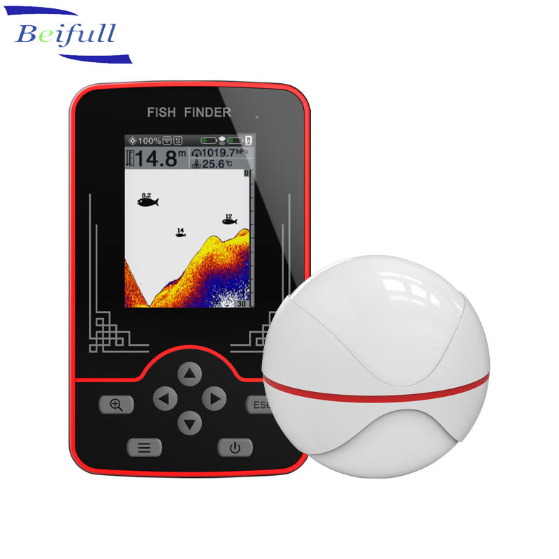 Fish Finder Portable - F13 Tragbarer Fischfinder Kabelloser Sonar 100m