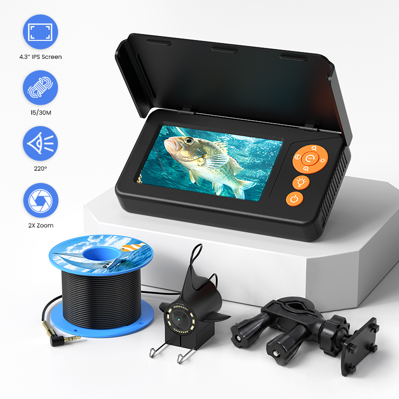 Fish Finder Portable - Unterwasser-Fischkamera mit 4,3-Zoll-Bildschirm, tragbarer Fischfinder für